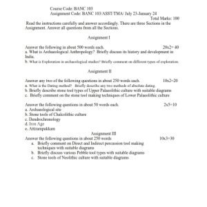 IGNOU BANC-103 Solved Assignment 2023-24 English Medium