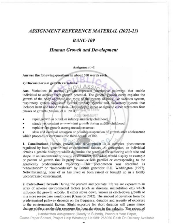 IGNOU BANC-109 Solved Assignment 2023-24 English Medium