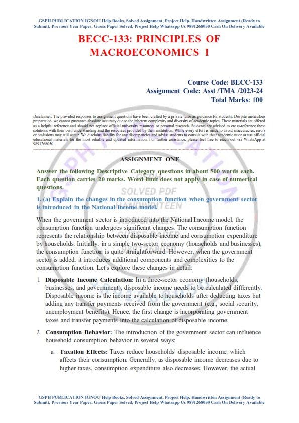 IGNOU BECC-133 Solved Assignment 2023-24 English Medium - Image 3