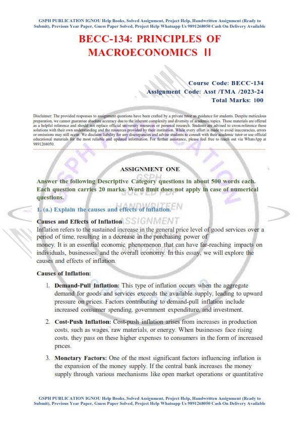 IGNOU BECC-134 Solved Assignment 2023-24 English Medium - Image 3