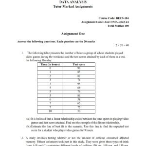 IGNOU BECS-184 Solved Assignment 2023-24 English Medium
