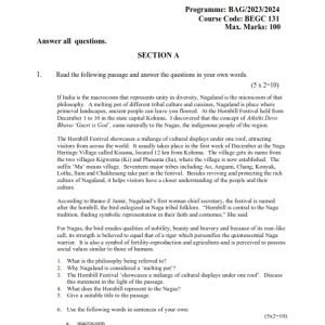 IGNOU BEGC-131 Solved Assignment 2023-24 English Medium
