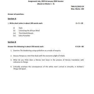 IGNOU BEGC-134 Solved Assignment 2023-24 English Medium