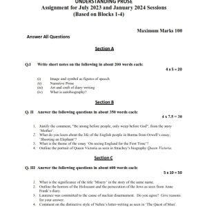 IGNOU BEGE-141 Solved Assignment 2023-24 English Medium