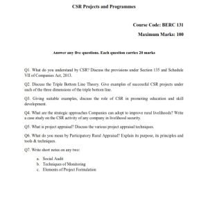 IGNOU BERC-131 Solved Assignment 2023-24 English Medium