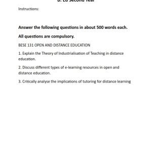 IGNOU BESE-131 Solved Assignment 2023-24 English Medium