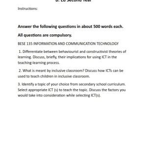 IGNOU BESE-135 Solved Assignment 2023-24 English Medium
