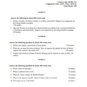 IGNOU BGDG-172 Solved Assignment 2023-24 English Medium