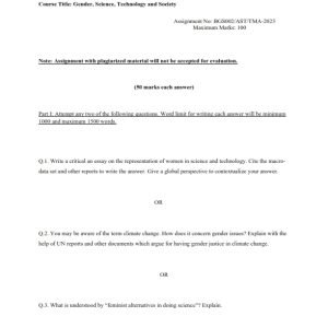 IGNOU BGS-002 Solved Assignment 2023-24 English Medium