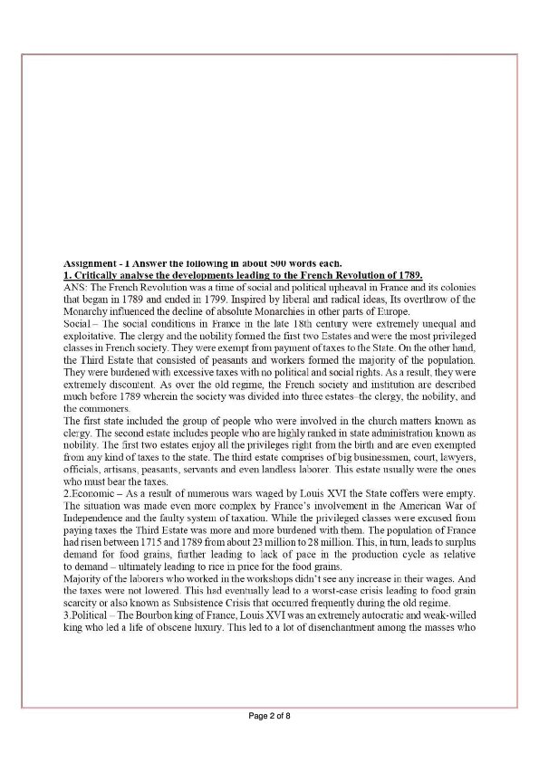 IGNOU BHIC-111 Solved Assignment 2023-24 English Medium