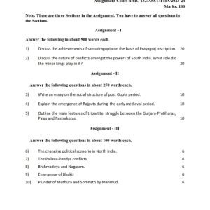 IGNOU BHIC-132 Solved Assignment 2023-24 English Medium