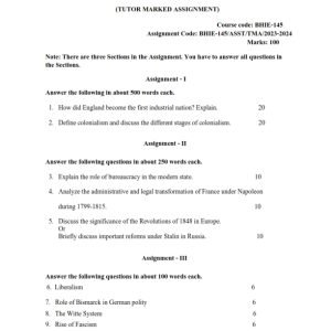 IGNOU BHIE-145 Solved Assignment 2023-24 English Medium