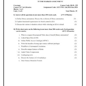 IGNOU BLIE-229 Solved Assignment 2023-24 English Medium