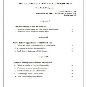 IGNOU BPAC-101 Solved Assignment 2023-24 English Medium