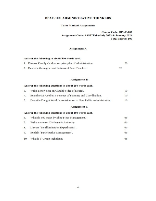 IGNOU BPAC-102 Solved Assignment 2023-24 English Medium