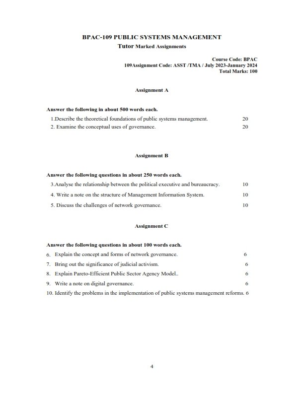 IGNOU BPAC-109 Solved Assignment 2023-24 English Medium