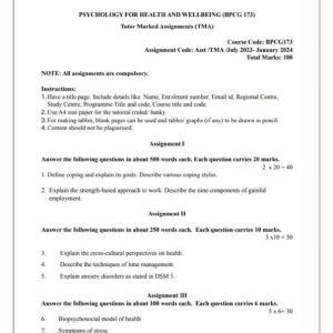 IGNOU BPCG-173 Solved Assignment 2023-24 English Medium