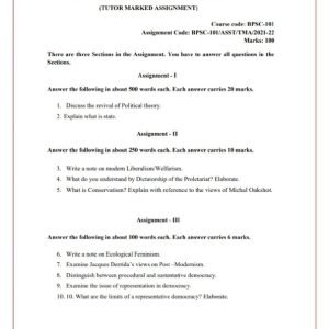 IGNOU BPSC-101 Solved Assignment 2023-24 English Medium
