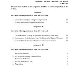 IGNOU BPSC-113 Solved Assignment 2023-24 English Medium