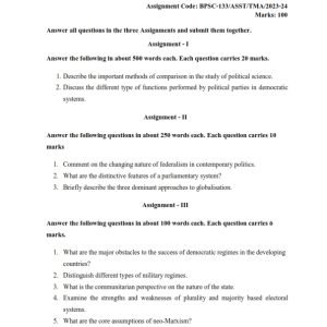 IGNOU BPSC-133 Solved Assignment 2023-24 English Medium