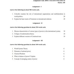IGNOU BPSC-134 Solved Assignment 2023-24 English Medium