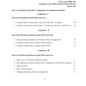IGNOU BPSE-142 Solved Assignment 2023-24 English Medium