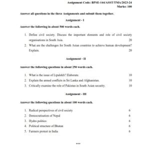 IGNOU BPSE-144 Solved Assignment 2023-24 English Medium