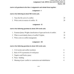 IGNOU BPSE-146 Solved Assignment 2023-24 English Medium