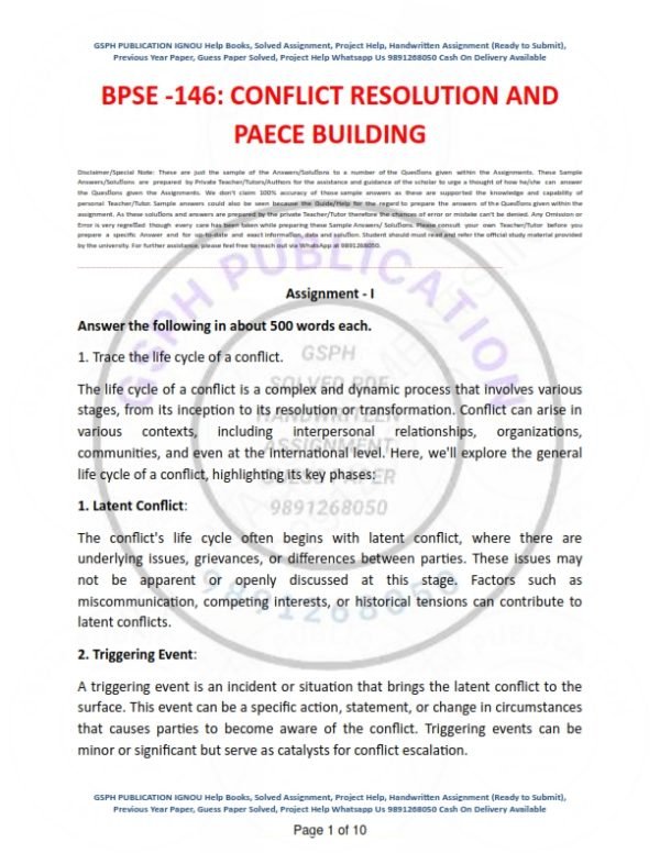 IGNOU BPSE-146 Solved Assignment 2023-24 English Medium