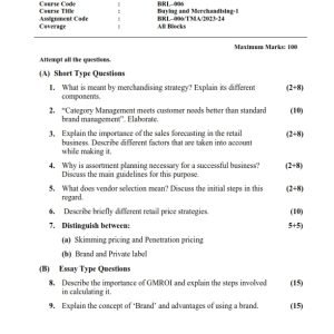 IGNOU BRL-006 Solved Assignment 2023-24 English Medium
