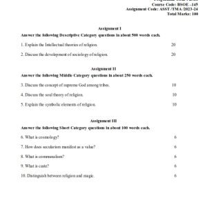 IGNOU BSOE-145 Solved Assignment 2023-24 English Medium