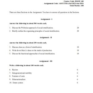 IGNOU BSOE-148 Solved Assignment 2023-24 English Medium