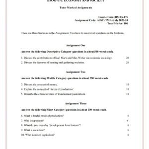 IGNOU BSOG-176 Solved Assignment 2023-24 English Medium