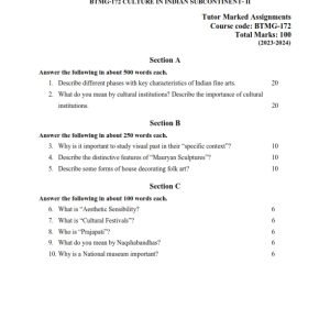 IGNOU BTMG-172 Solved Assignment 2023-24 English Medium