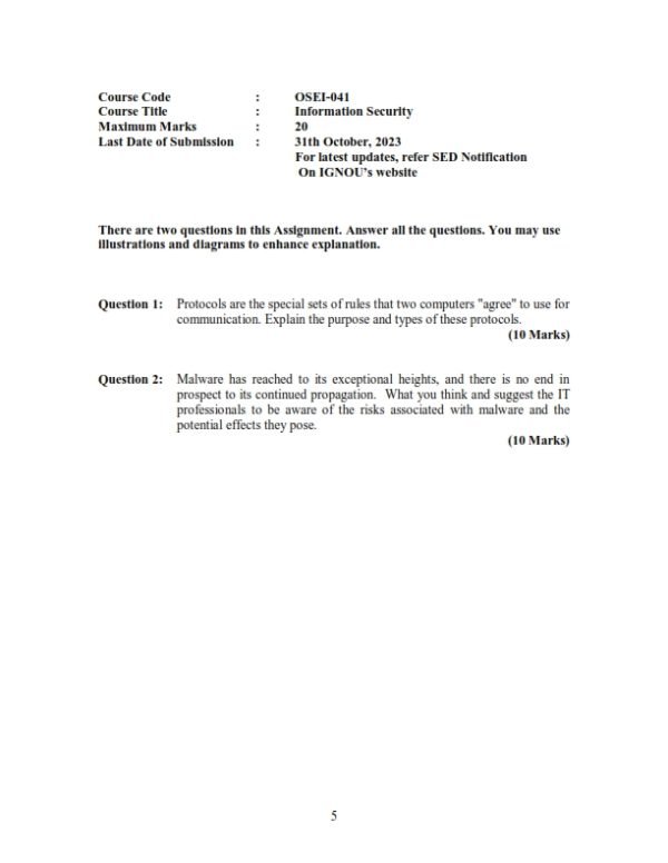 IGNOU OSEI-041 Solved Assignment 2023-24 English Medium