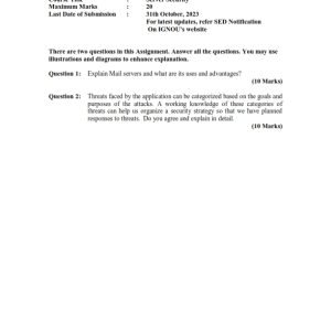 IGNOU OSEI-044 Solved Assignment 2023-24 English Medium