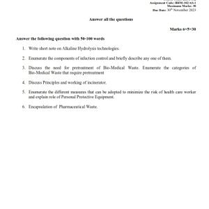 IGNOU BHM-102 Solved Assignment 2023 English Medium