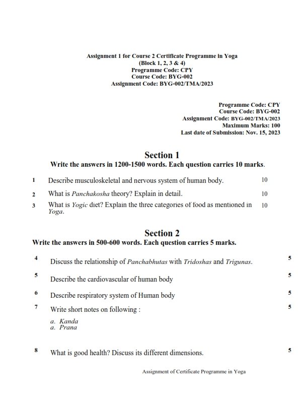 IGNOU BYG-002 Solved Assignment July 2023 English Medium