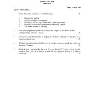 IGNOU CTE-04 Solved Assignment 2023-24 English Medium