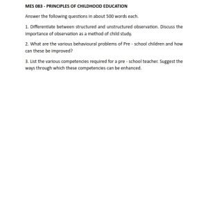 IGNOU MES-083 Solved Assignment 2023 English Medium