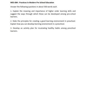 IGNOU MES-084 Solved Assignment 2023 English Medium