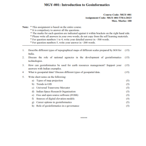 IGNOU MGY-001 Solved Assignment 2023 English Medium