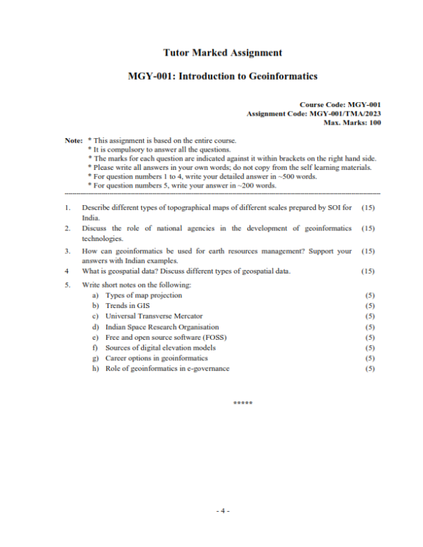 IGNOU MGY-001 Solved Assignment 2023 English Medium
