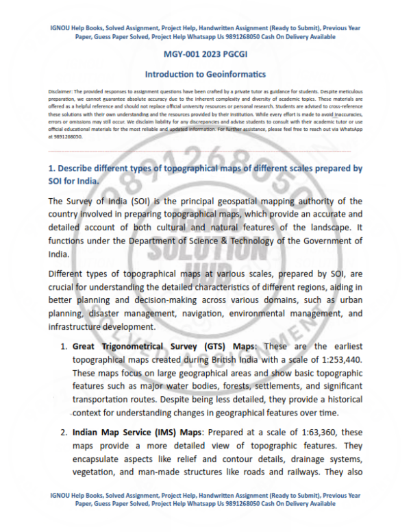 IGNOU MGY-001 Solved Assignment 2023 English Medium