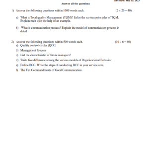 IGNOU MHH-101(Block 1&2) Solved Assignment 2023 English Medium