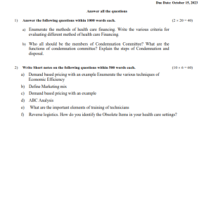 IGNOU MHH-101(Block 5&6) Solved Assignment 2023 English Medium