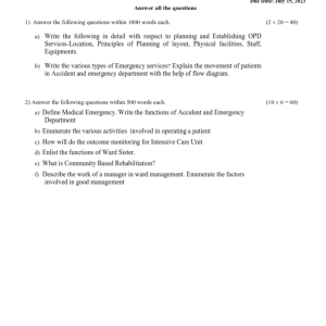 IGNOU MHH-102 (Block 1&2) Solved Assignment 2023 English Medium