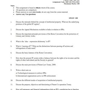 IGNOU MIP-101 Solved Assignment 2023 English Medium