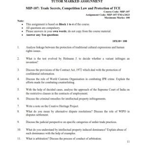 IGNOU MIP-107 Solved Assignment 2023 English Medium