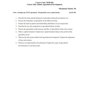 IGNOU MNR-001 Solved Assignment 2023 English Medium